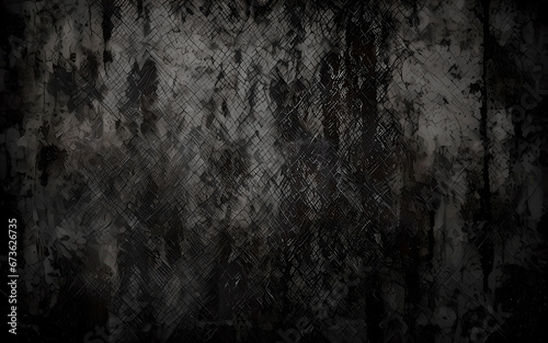 Rusty metal background texture  black scratched and shabby grunge style  concrete wall  Generative AI  