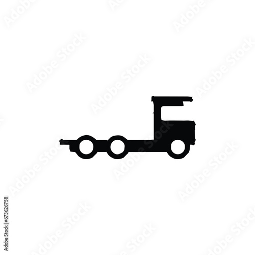 Truck icon. Simple style cargo company big sale poster background symbol. Cargo brand logo design element. Truck t-shirt printing. Vector for sticker.