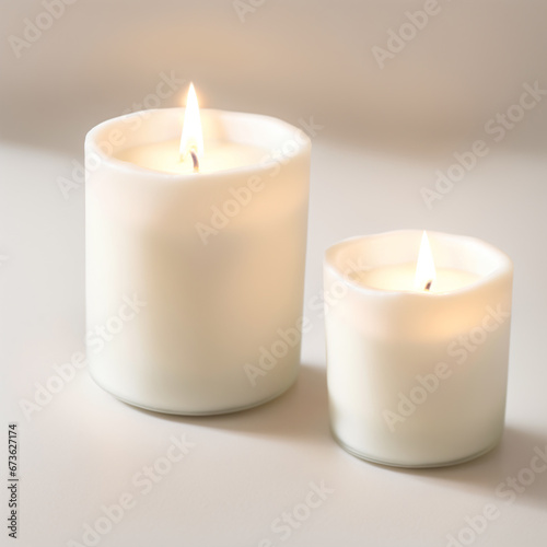 white burning candle