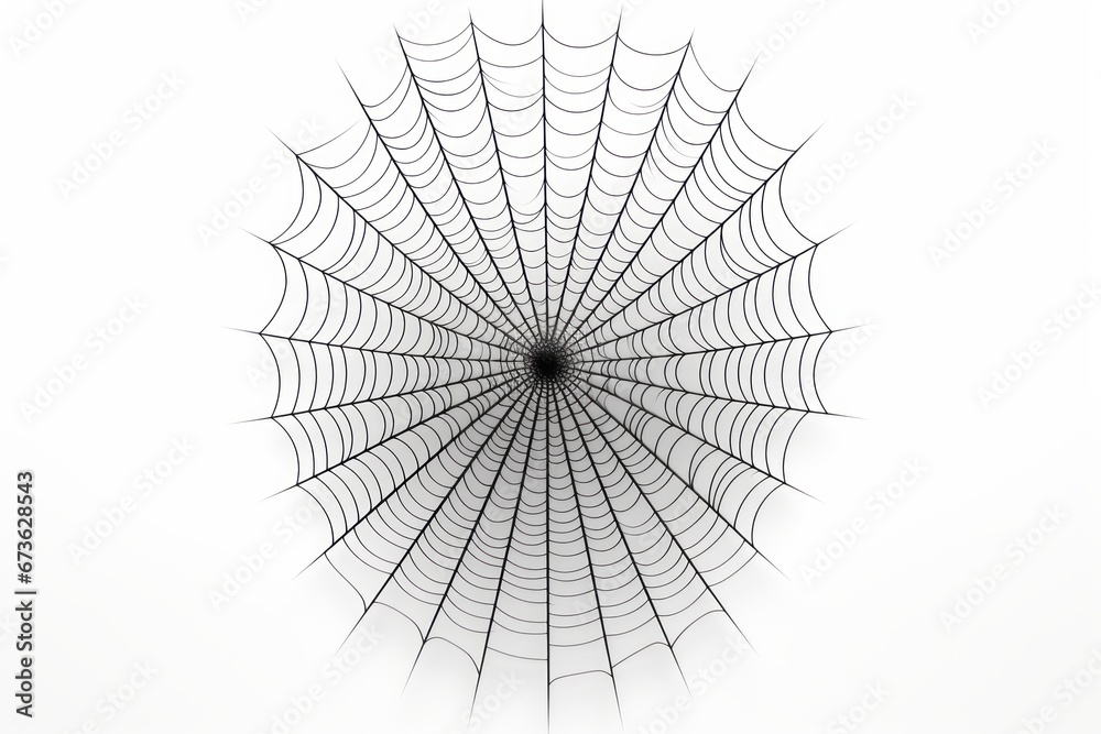 Obraz premium Spooky spiderweb isolated on white for your Halloween decorations.
