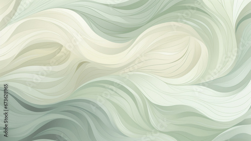 Muted Beige and Sage Green Abstract Pattern Wallpaper © icehawk33
