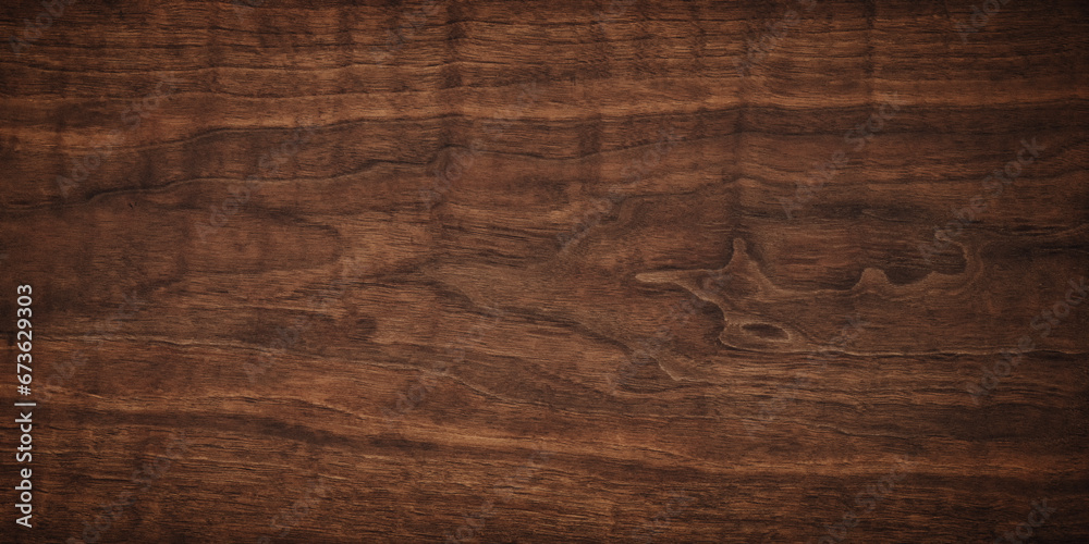 dark wood texture. brown walnut texture, natural background - obrazy, fototapety, plakaty 