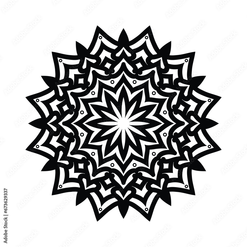 a luxurious lotus mandala art style with creative black and white color background design vector a luxurious lotus mandala art style with creative black and white color background design vector