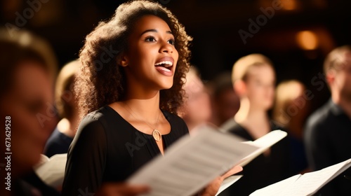 A choir member delivering a moving solo
