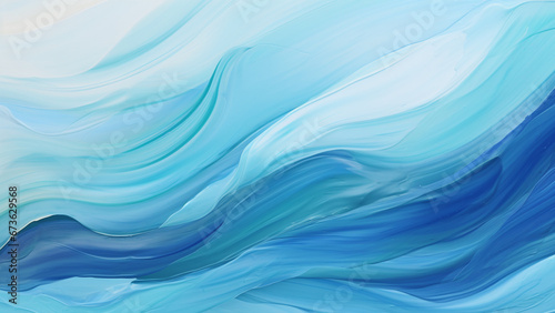 Ocean Blue and Aqua Abstract Pattern Wallpaper © icehawk33
