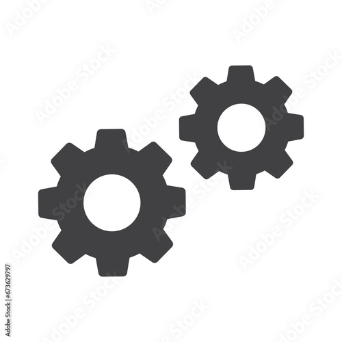 Settings gears icon isolated vector illustration.