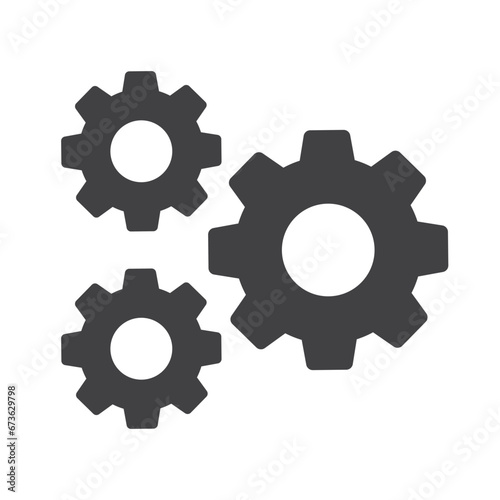 Settings gears icon isolated vector illustration