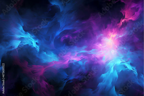 blue and purple smoke, AI generated
