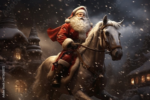 Captivating Santa themed concept, a visual exploration of the season © Cloudyew