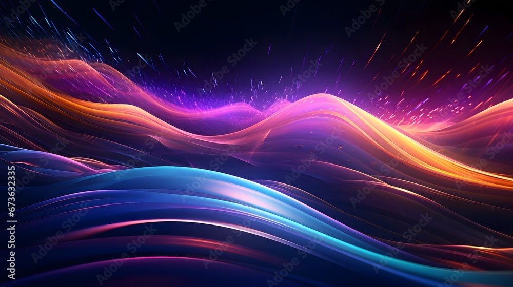 Flowing speed lines background.