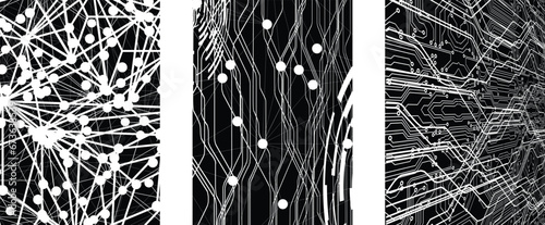 Glitch distorted geometric background . Modern art design . Noise destroyed glitched poster . Trendy defect error background with speed lines . Glitched artwork  .Hologram effect .vector 