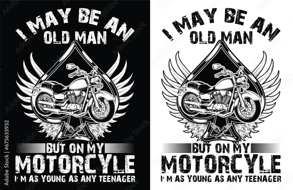 Obraz premium Motorcycle riding tshirt design vector design