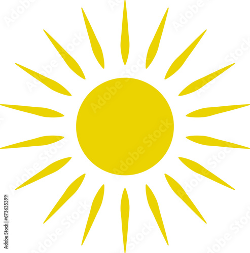Sun icon. Yellow sun star icons or logo collection. Summer, sunlight, sunset, sunburst. Vector illustration.