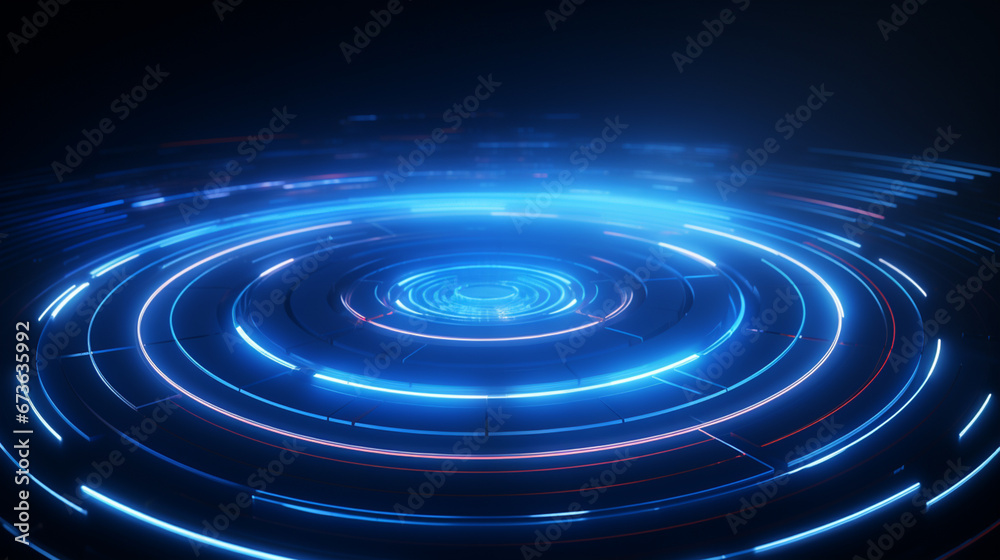 Glowing digital circle, energy source. Glowing digital circle, energy source.