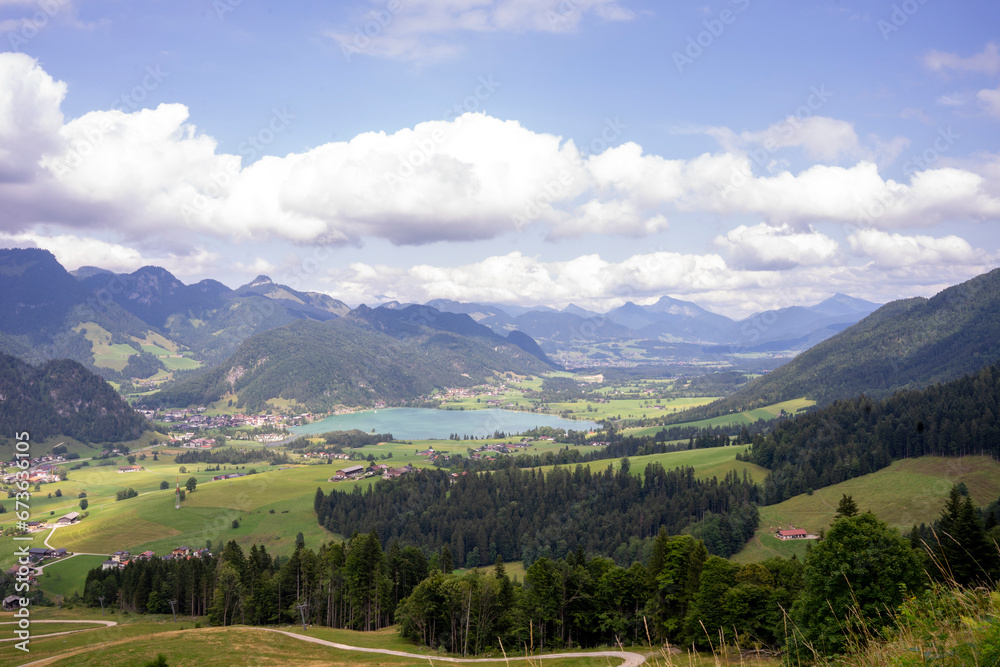 landscape in the mountains in Walchsee, Austria
