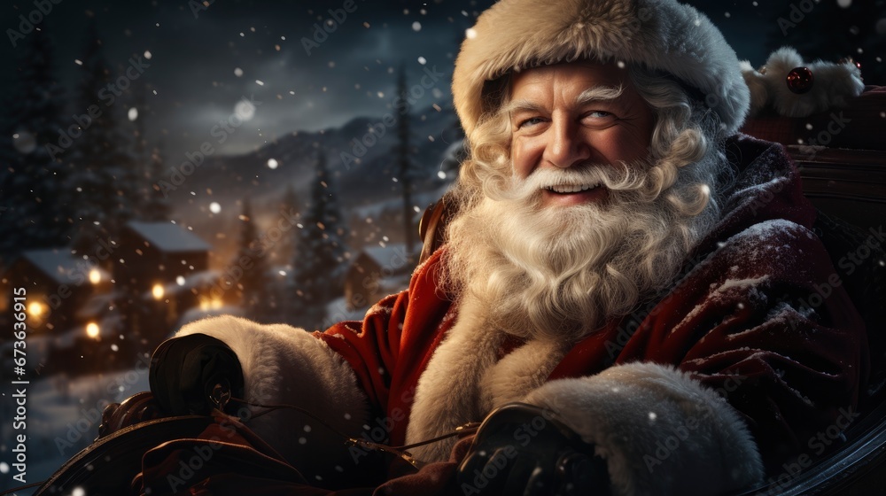 Merry Christmas Happy New Year With Santa Claus, Merry Christmas Background ,Hd Background