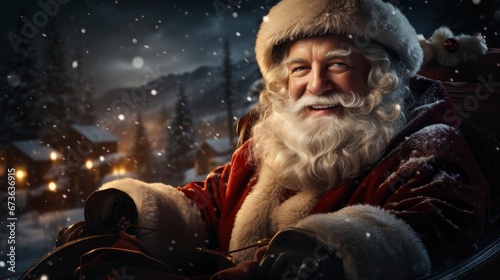 Merry Christmas Happy New Year With Santa Claus, Merry Christmas Background ,Hd Background © Pic Hub