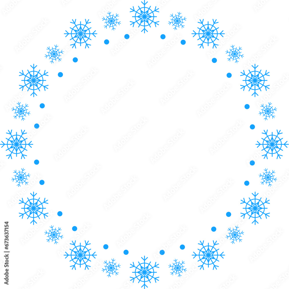 Snowflake Circle Frame