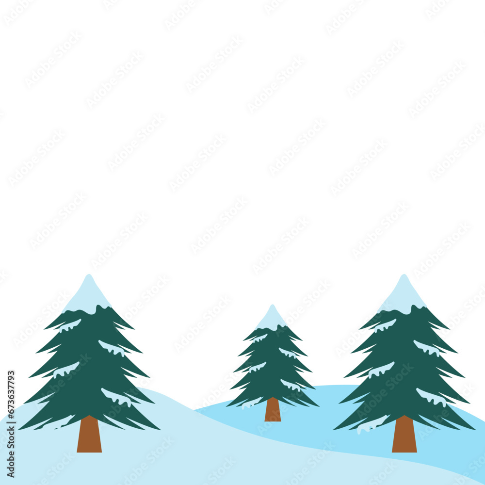 Obraz premium Snow Field Winter Landscape