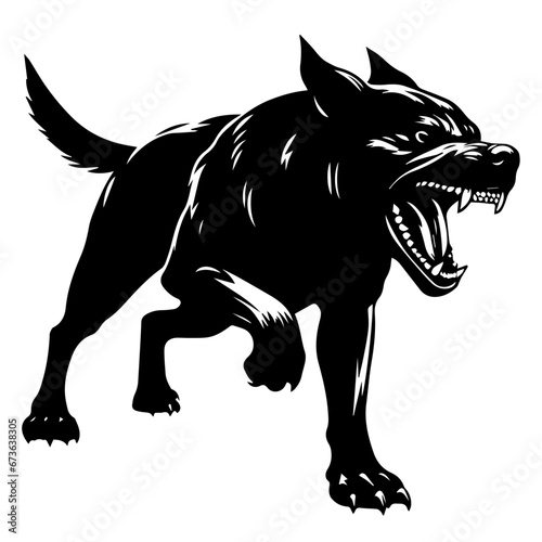 Fototapeta Naklejka Na Ścianę i Meble -  Dog Pose Vector silhouette illustration black color