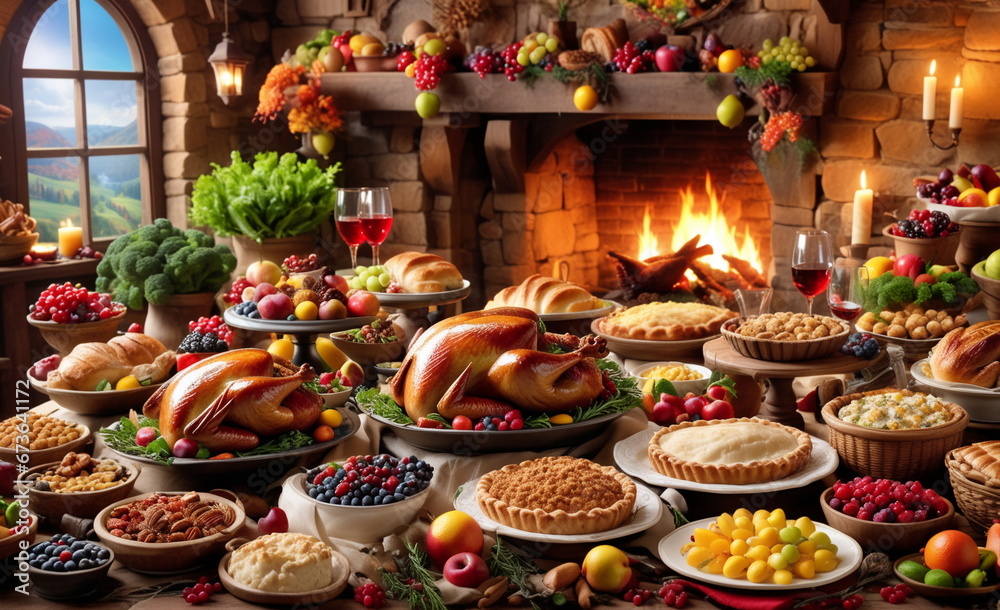 Rich food, warm tones, Happy Thanksgiving!