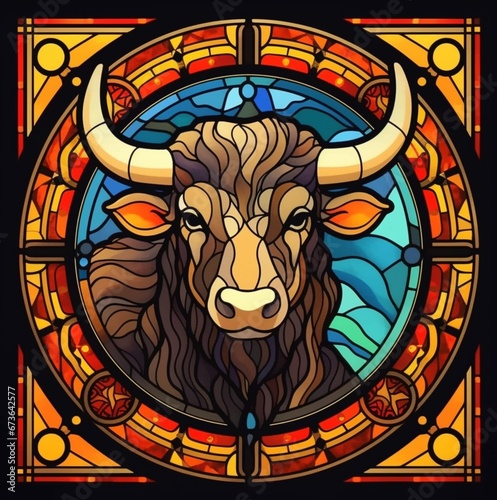 ox stained glass