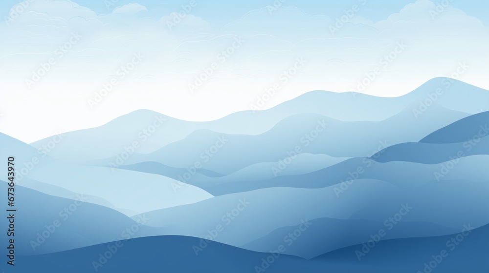 Graphic background of mountain landscape with clouds