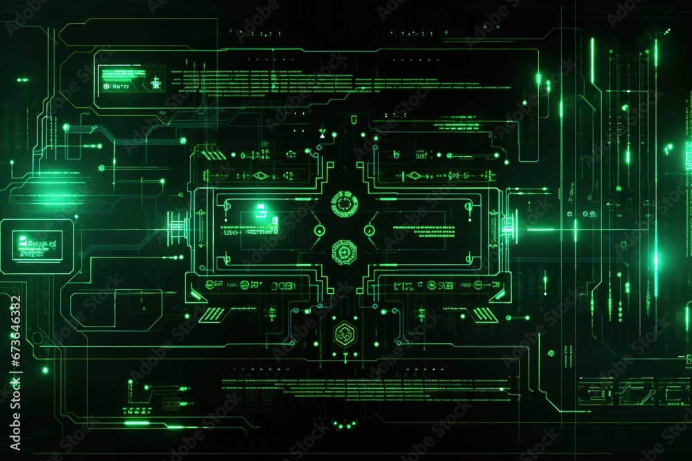 Abstract technology hud interface hologram elements neon lights, circle percent vitality innovation on hi tech future design Abstract technology hud interface hologram elements neon lights, circle percent vitality innovation on hi tech future design