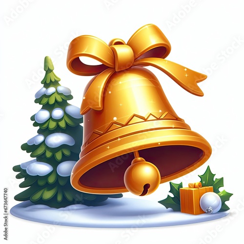 christmas bells with ribbon, jpeg. photo