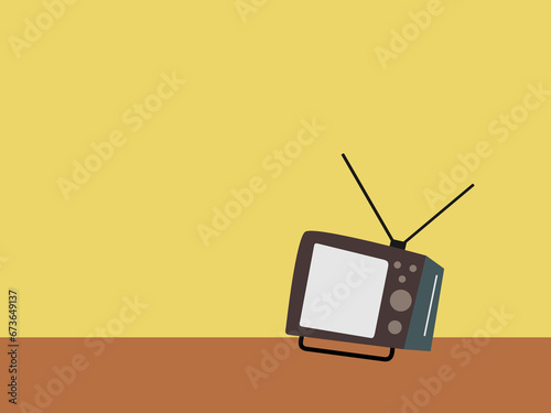flat design TV day vector illustration