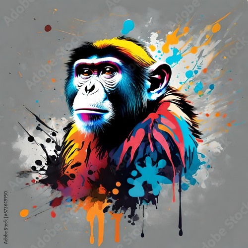 monkey head vector