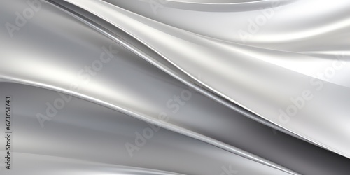 Silver metal texture background, showcasing a smooth and reflective surface close-up.