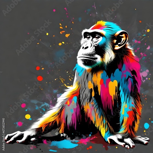 skull of a monkey   gorilla   vector