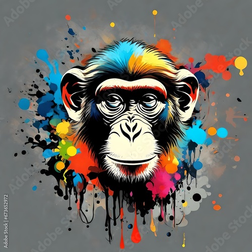 skull of a monkey   gorilla   vector