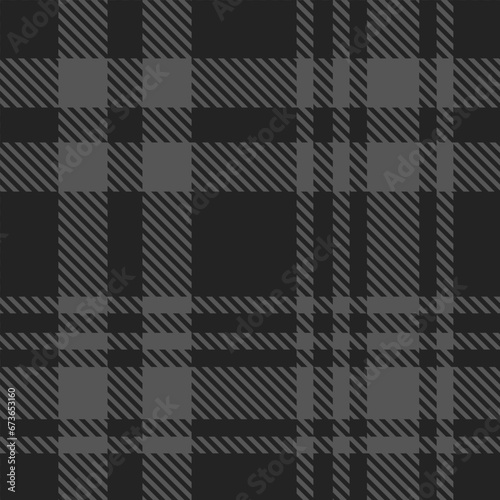 Black Tartan Plaid Pattern Seamless. Check fabric texture for flannel shirt, skirt, blanket
