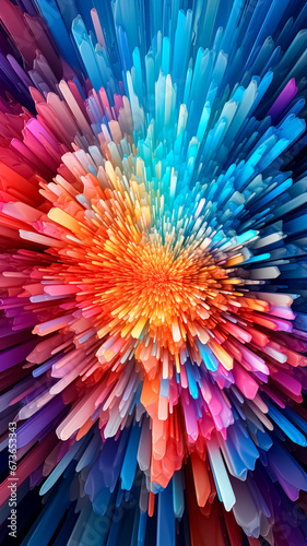 Abstract colorful explosion background.