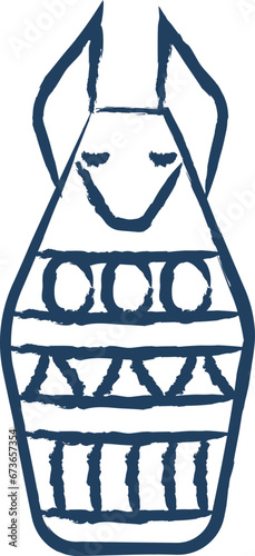 Canopic Jar hand drawn vector illustration