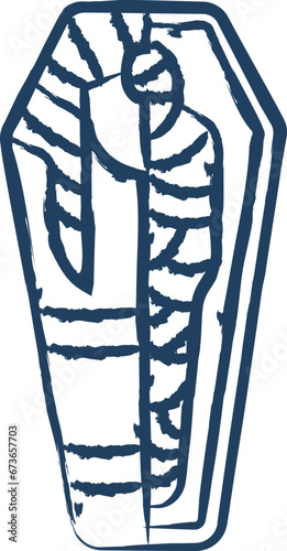 Mummy hand drawn vector illustration