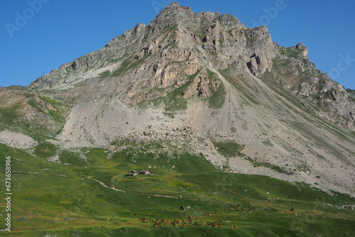 Cuadro en lienzo ハイジを彷彿とさせるアルプスの壮大な風景 in フランス