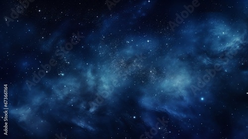 Blue sky galaxy with infinite stars, generative AI. © Yacine