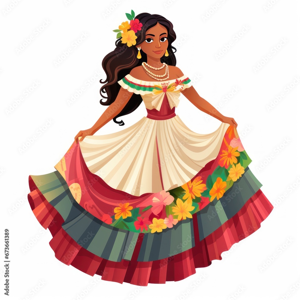 Fototapeta premium Bolivia Pollera icon