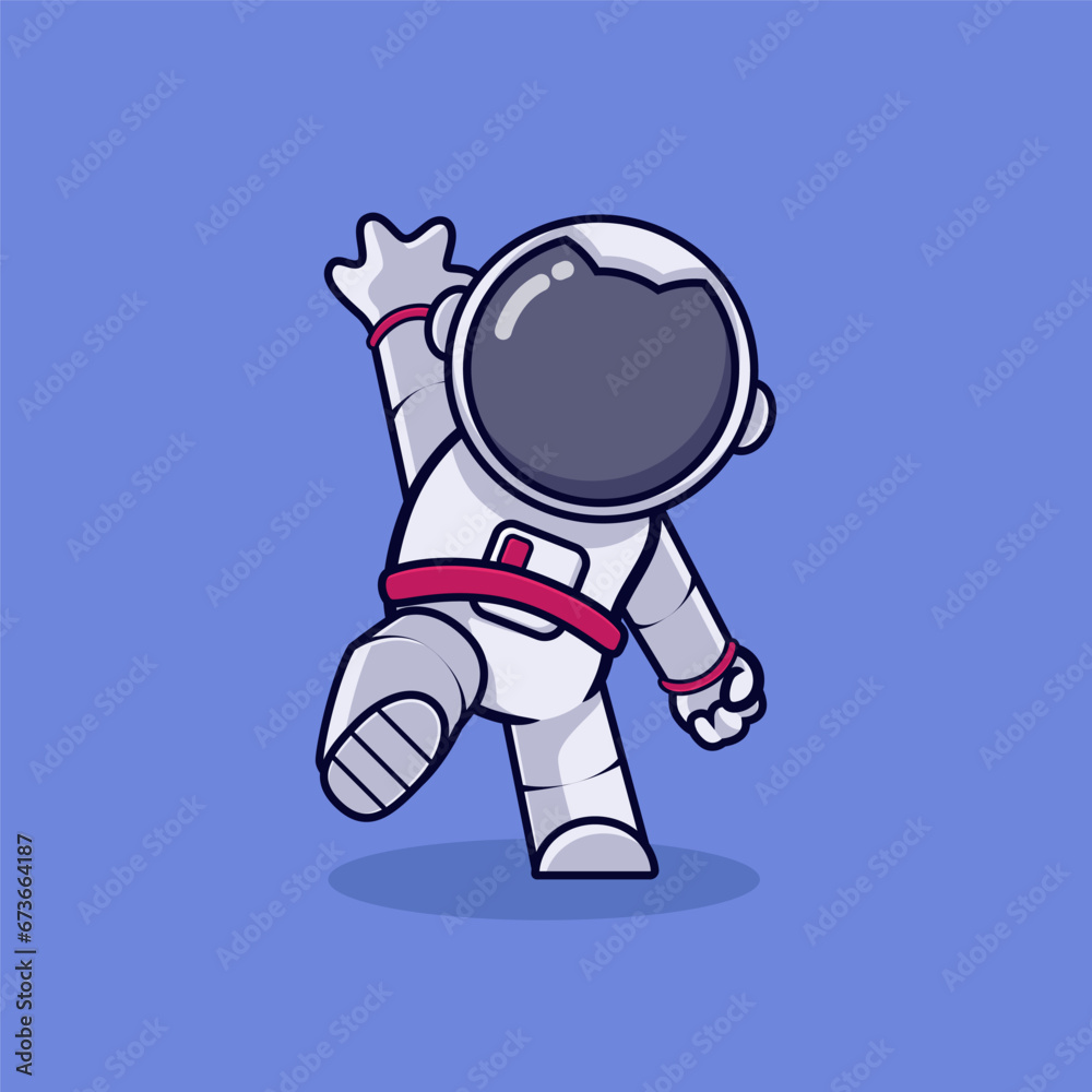 Mascot Chibi astronaut series illustration
