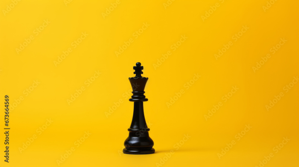 Black chess piece on the white background Black chess piece on the white background