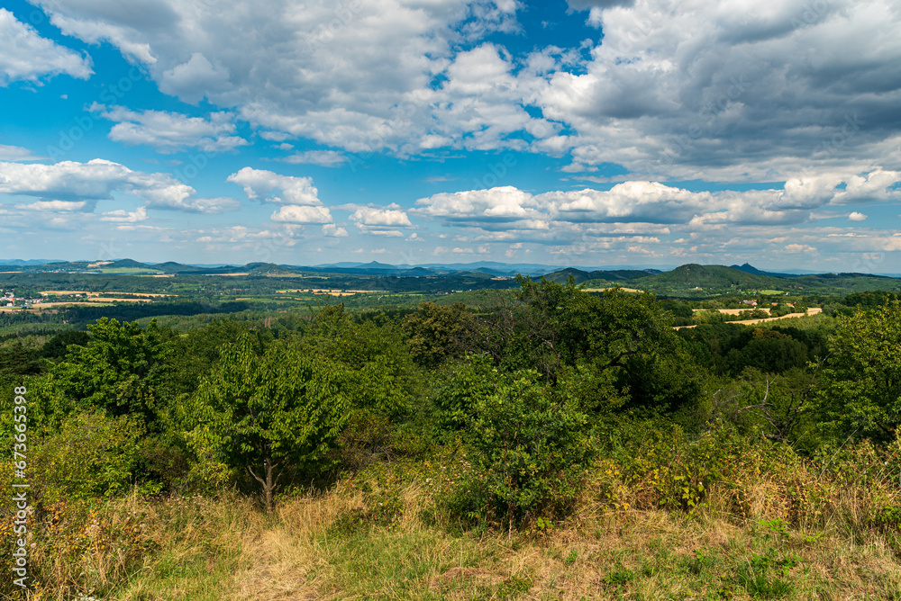 View from Nedvezi hill near Duba town in Czech republic