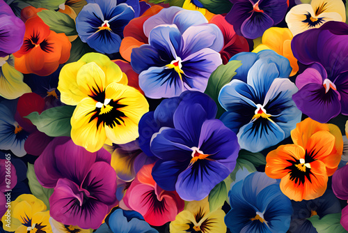 watercolor flowers pansies  floral background. natural multicolored backdrop.