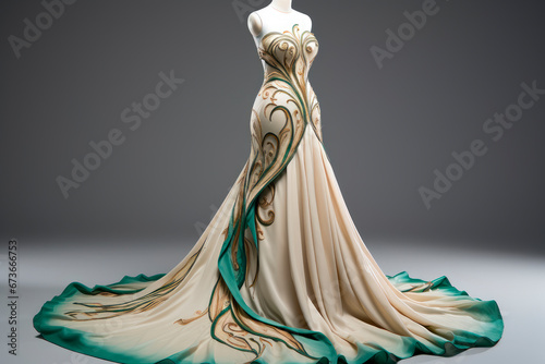 Fotografia Elegant evening dress on a mannequin