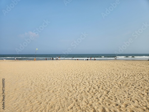 Puducherry, India - Oct 17 2023: Sandunes Paradise Beach in Pondicherry.