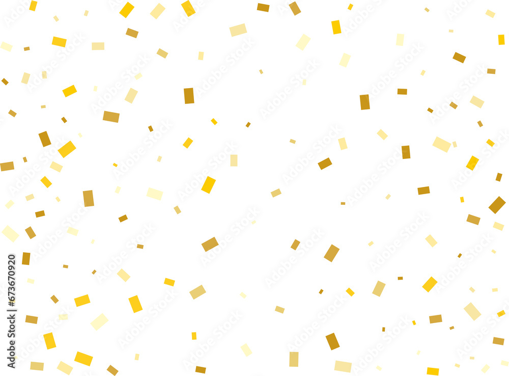 Raining Golden Rectangular Confetti Raining Golden Rectangular Confetti