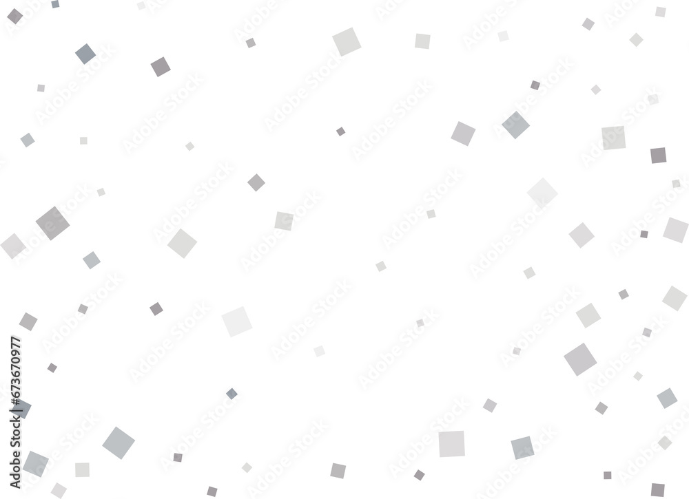 Modern Silver Square Confetti Modern Silver Square Confetti
