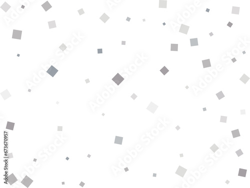 Modern Silver Square Confetti